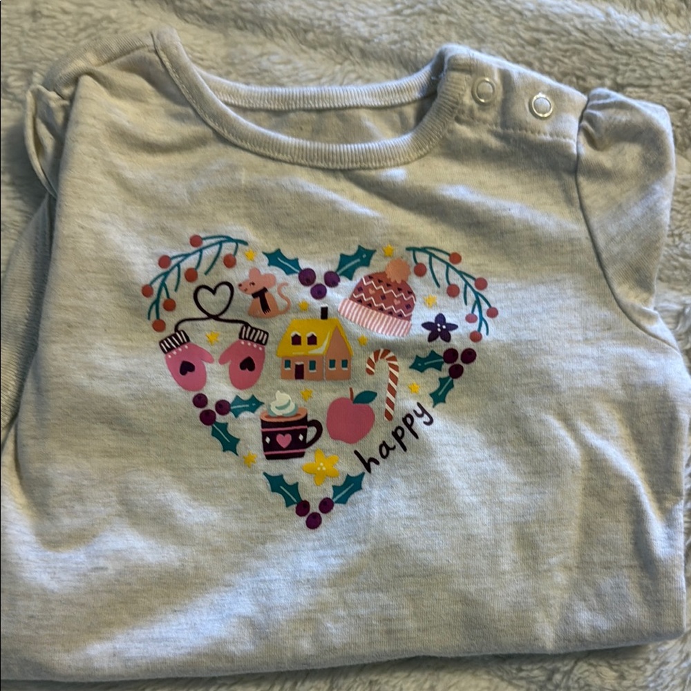 Garanimals Gray One Piece with Colorful Heart Design